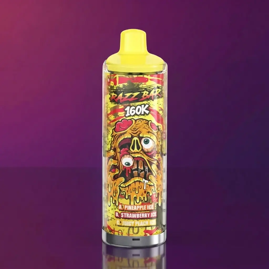 Razz Bar 160k - Pineapple ice / Strawberry ice / Juicy peach ice
