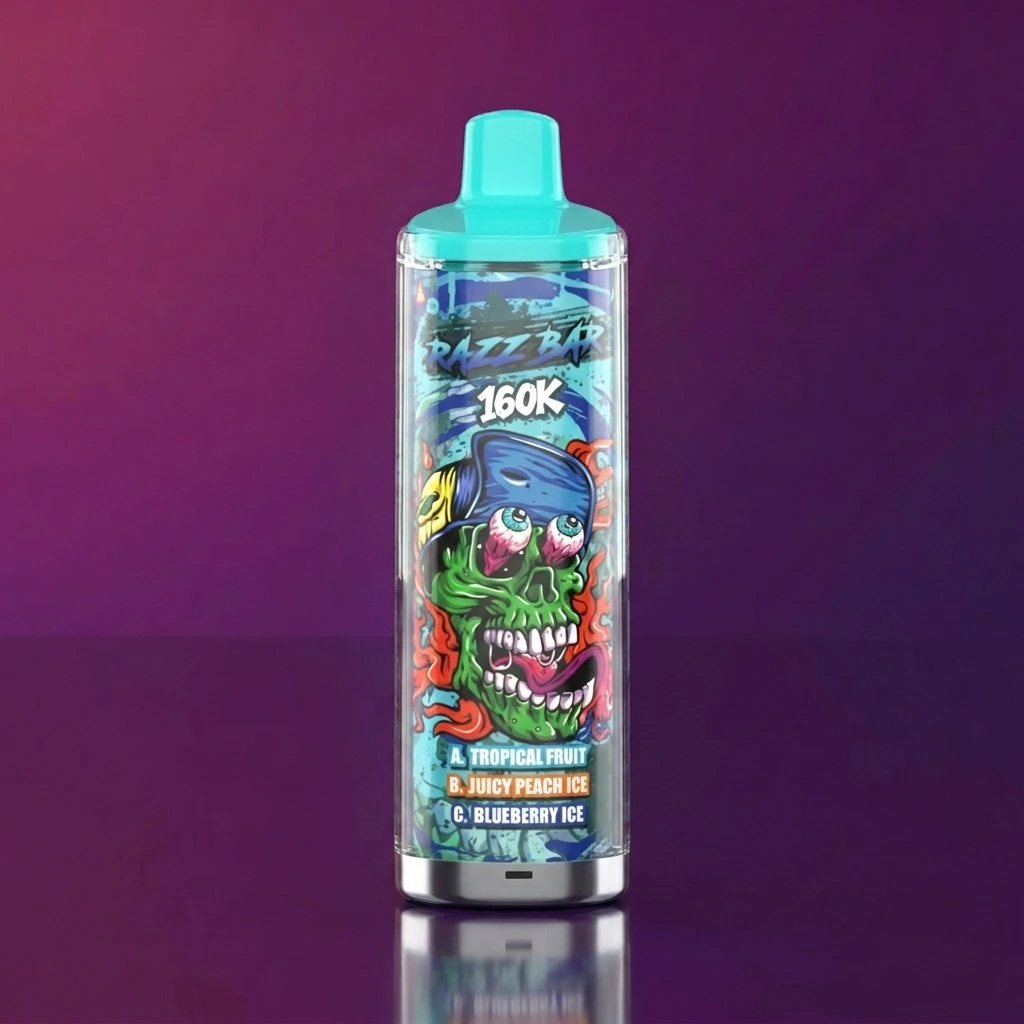 Razz Bar 160k - Tropical fruit / Juicy peach ice / Blueberry ice